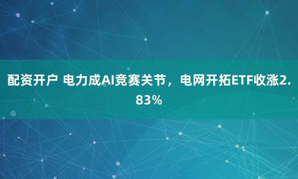 配资开户 电力成AI竞赛关节，电网开拓ETF收涨2.83%
